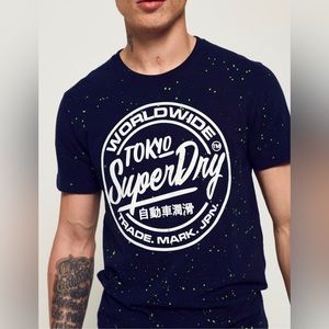 NWT SUPERDRY WORLDWIDE TICKET TYPE SPAT TEE